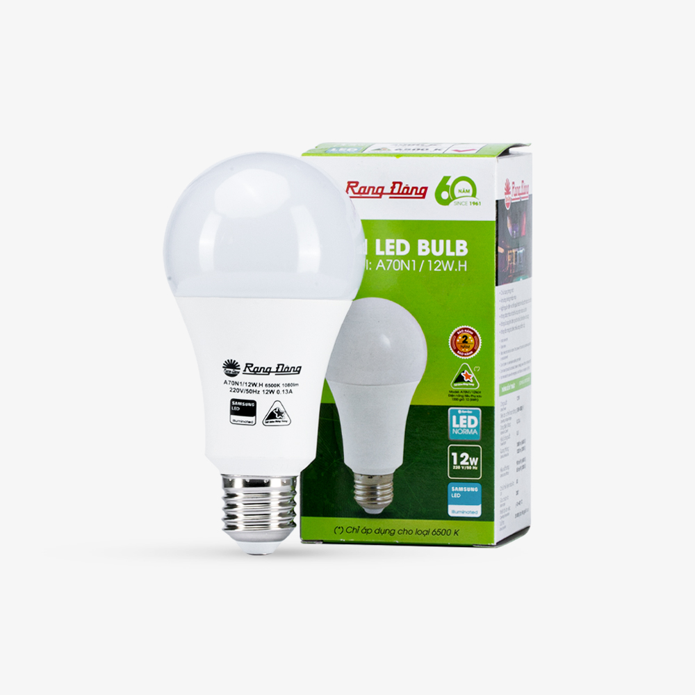 Đèn bulb A70N1/12W.H Rạng Đông 7w